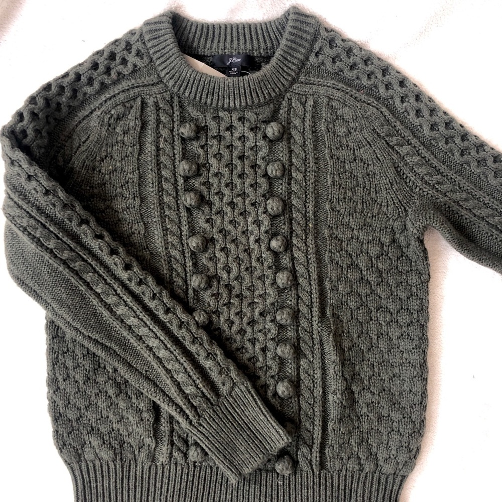 J. Crew Popcorn Cable-Knit Sweater